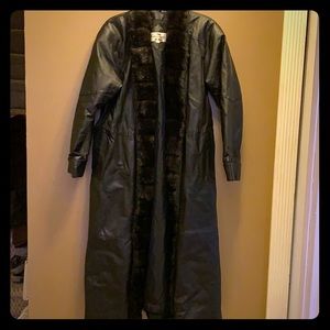 Charles Klein genuine leather trench coat